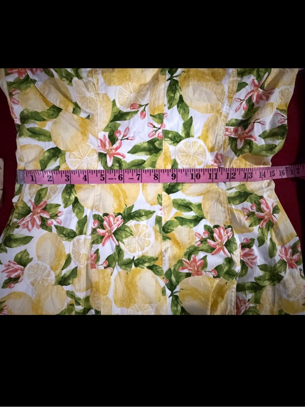 Avec Les Filles Lemon Print Fit & Flare Sundress NWT Size 12 Resort vacation - Picture 10 of 10